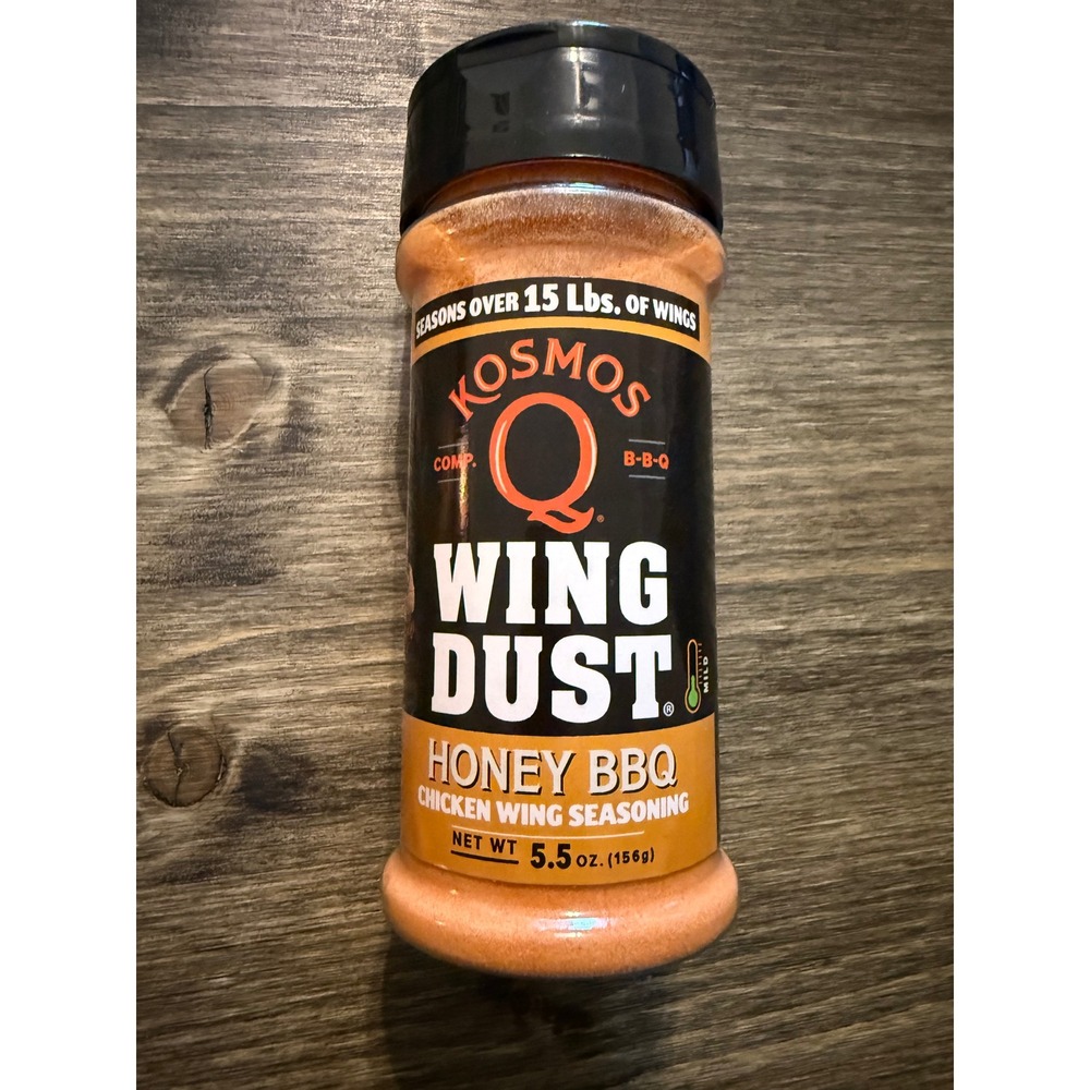 Kosmos Q Wing Dust Honey BBQ Chicken Wing Seasoning 5.5oz New Mild Dry Rub